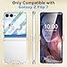 Designed for Galaxy Z Flip 7 Case with Hinge Protection & Built-in Tempered Glass Screen Protector for Samsung Flip 7 Full Cover Phone Protection Case Clear for Z Flip 7 - Clear
