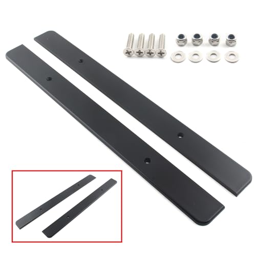 1Par de Placas Protectores Extendido Negro para Alforjas Duraderas Compatibles con Harley Touring 1993-2013 miniatura 3