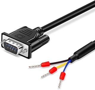 RIIEYOCA DB9 RS232 Serial Cable,Straight DB9 Adapters Solderless 9 Pin COM Port Breakout Cable,for Data Communication 0.5M