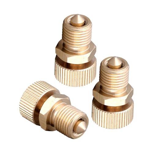 PartyKindom 3pcs High Pressure Bleeder Valve Air Compressor Accessories 30mpa Copper Air Bleed Screw Replacement Safety Release Vent Valve for Compressor Maintenance