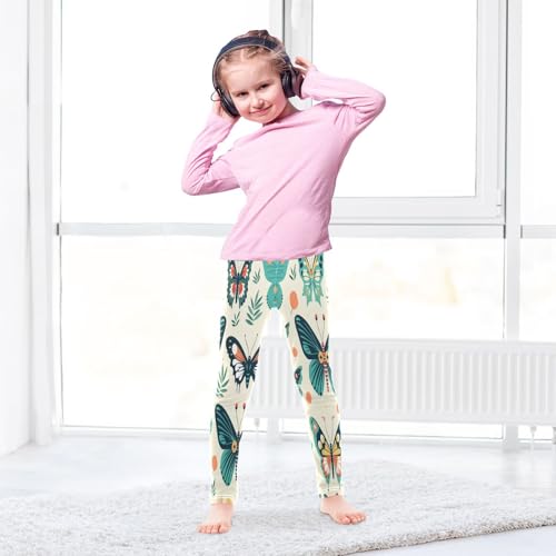 Toddler Girls Leggings Printed Yoga Pants Leggings Grren Butterfly for Kids4