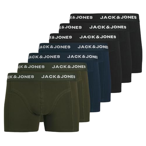 JACK & JONES Herren Jacbenja Trunks 7 Pack, Black, m