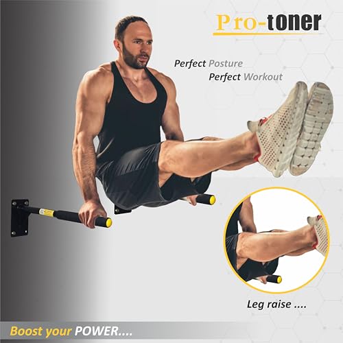 Image of Wall Mountable Dips Bar for Dips and Leg Raise, for Home and Gym