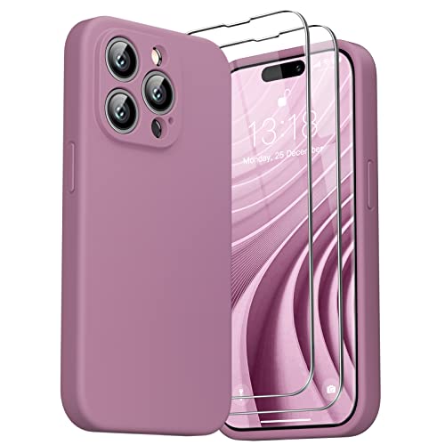 GOODVISH 3 in 1 Designed for iPhone 14 Pro Max Case 6.7" Liquid Silicone 2022, with 2x Screen Protector
