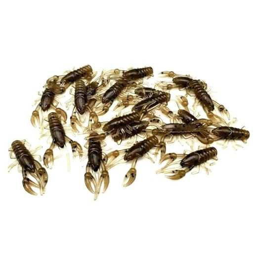 New (Qty 20) 1" Micro Craw Scented Finesse Drop Shot Crappie JIG Bluegill Brown CRAWDAD Lure Bait Fishing Equipment Set CE-0085DR
