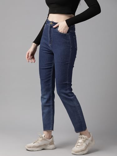 Image of GUTI Womens High Rise Crop Length Jeans()