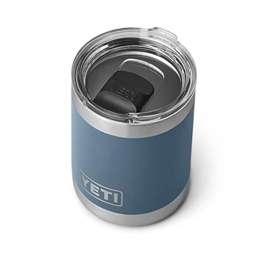 YETI Rambler 10 oz Lowball, Vacuum Insulated, Stainless Steel with MagSlider Lid, Nordic Blue