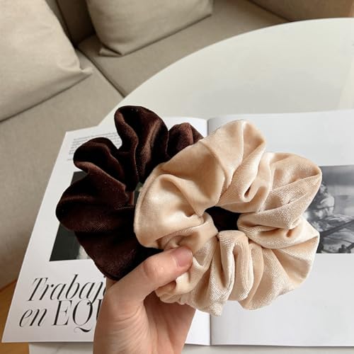Pack of 3 Hair Bobbles Scrunchies for Women Premium Velvet Hair Bobbles, Hair Accessories - Image 3