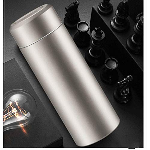 SLM-max Taza de Agua portátil,Botella de Agua Termo de Titanio con Taza aislada al vacío Regalos de Empresa 410 ml - A… - Imagen 4