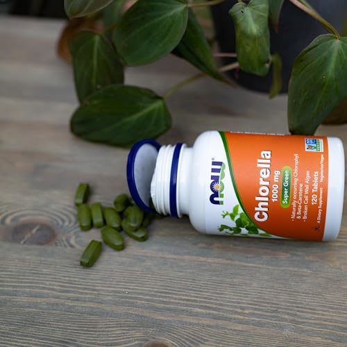 image for NOW Foods Supplements, Chlorella 1000 mg with naturally occurring Chlo