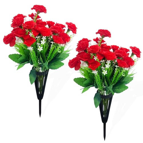 SDDFGIOYW Grave Flowers With Vase