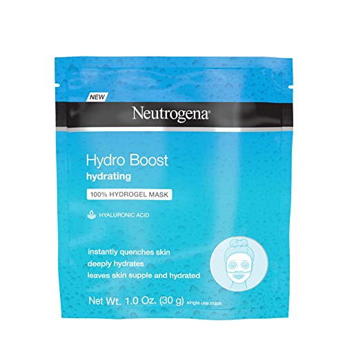Neutrogena Hydro Boost Moisturizing & Hydrating 100% Hydrogel Sheet Face Mask For Dry Skin With Hyaluronic Acid, Gentle & Non-Comedogenic, 1 Ounce (Pack Of 12) #TOP6