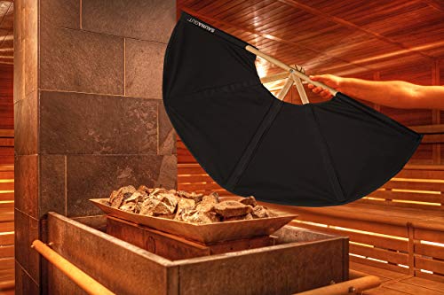 SAUNAGUT Aufgussfächer (MINI/KLEIN Schwarz)