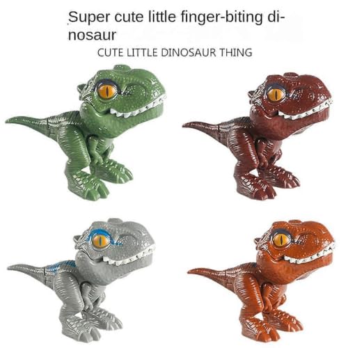 JOYHAPPST Kinder Dinosaurier Ei Finger Beißspielzeug Simulation Tyrannosaurus Tyrannosaurus Dinosaurier Junge Funs Spielzeug Grün-3