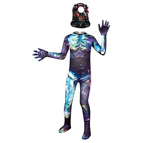 Boys Scary Siren Head Costume Jumpsuit Role Play Bodysuit with Headwear Black 5-12 Years Cover
