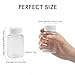 12 PCS 50 ML 1.7 OZ Plastic Plastic Clear Bottles Empty Container with White Screw Cap Solid Powder Case Refillable Storage Holder Sample Jar for Dispense Different Items