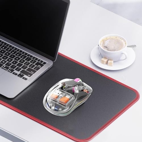 Souris silencieuse sans fil à coque transparente et éclairage RVB dynamique - 3