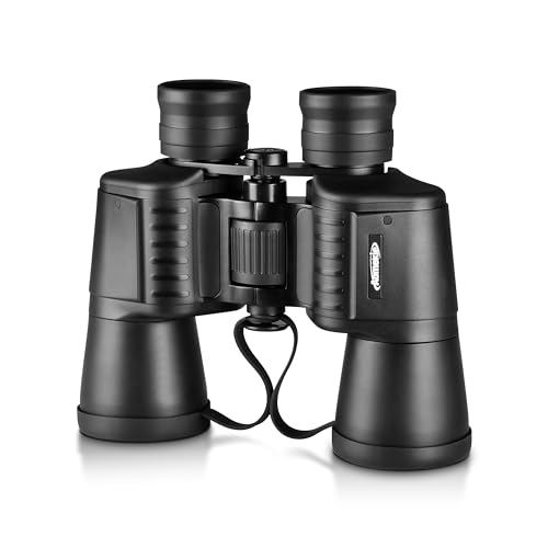 AOMEKIE 10x50 Prismáticos para Adultos de Alta Potencia BAK4 Prisma FMC Lente Impermeable HD Prismáticos Profesionales para la Observación de Aves de Concierto Al Aire Libre Senderismo Viajar