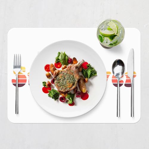 Sets de table souples en liège blanc grand format napperons Sun Lover