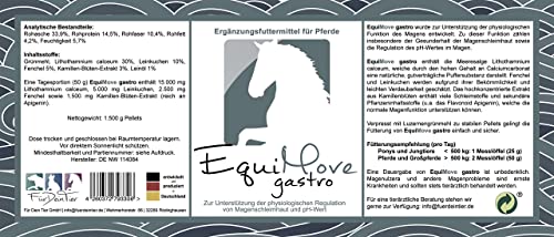 EquiMove Gastro (1,5 kg) | Magenschutz für Pferde | Unterstützung von Magen und pH-Wert | mit Mineral-Algen (Lithothamnium) und Kamillenblüten-Extrakt