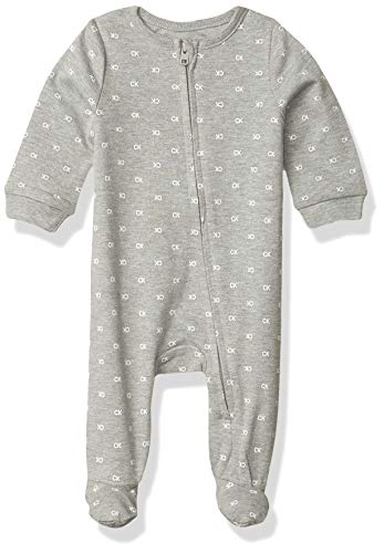 Calvin Klein Baby Boys' Coverall, Grey Heather, 6-9 Months