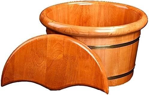 Bañera de pies de madera para spa y masaje miniatura 1