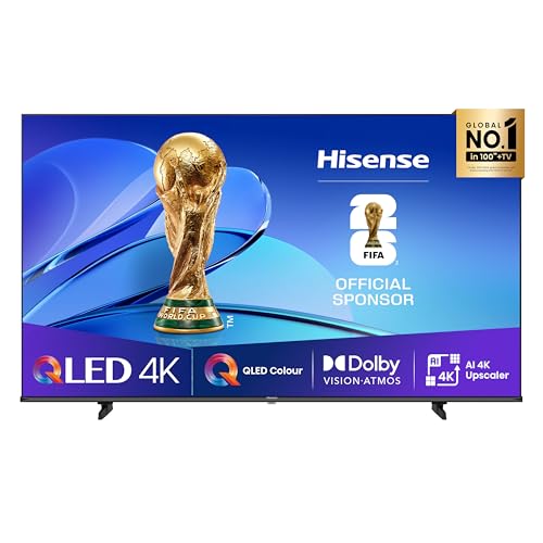 Hisense TV 43' QLED 4K 2025 43E78Q, Smart TV VIDAA U8, Dolby Vision, HDR 10+, Game Mode Plus, Dolby Atmos, Alexa Built-in, VIDAA Voice, Tuner DVB-T2/S2 HEVC 10, lativù 4K, 43'', 2025 QLED 60Hz