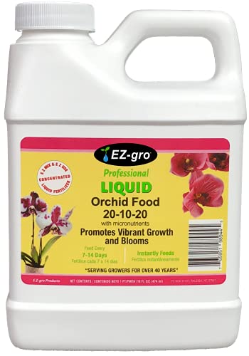 Orchid Fertilizer by E-Z-GRO for Your Orchid Plant | E Z-GRO 20-10-20 Orchid Food has an Enhanced Micro-Nutrient Package for Your Orchid Plants 16 oz