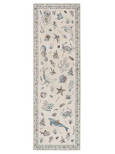 Weaverlane Alfombra Lavable De Lana Sintética Verde Multicolor, 2 X 6 Pies Weaverlane Alfombra Lavable De Lana Sintética Verde Multicolor, 2 X 6 Pies