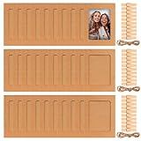 NPSPVOK 30 Pcs Marco Fotos Carton Papel, Marcos de Fotos con Pinzas y Cuerdas, Marcos de Cartón Fotogirlande para pancartas, decoración de Habitaciones, Dormitorio, Pared del hogar y Aula