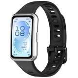 FTRONGRT Cinturino Compatibile con Huawei Band 11/ Band 11 Pro, Confortevole Morbido Silicone Cinturino di Ricambio.Nero