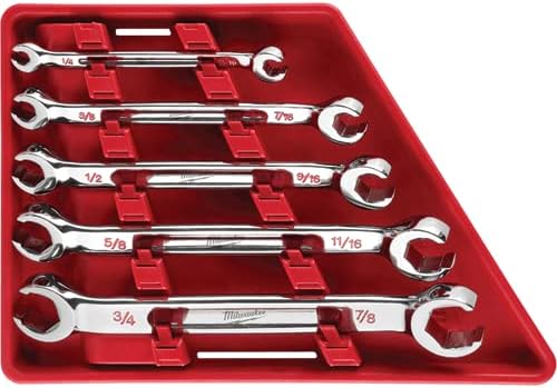 . Milwaukee 5 Pc Double End Flare Nut Wrench Set - SAE