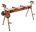 Folding Miter Saw Power Tool Stand with Wheels, Light, Vise and 4-Outlet 110V Power Strip Pro Portamate PM-7000. Heavy Duty Contractor Grade with Quick Attach Mounts and Plenty of Extra Features