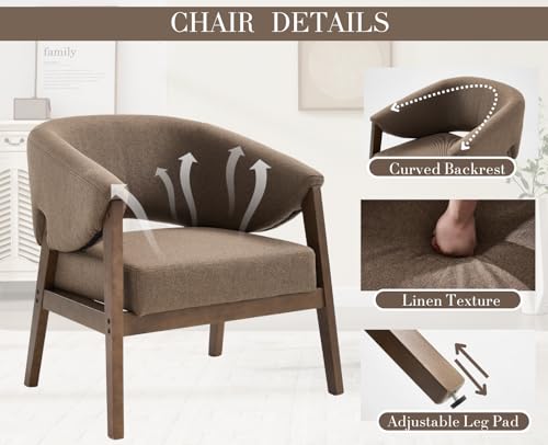 Sillón Barrel Plegable Marrón miniatura 5