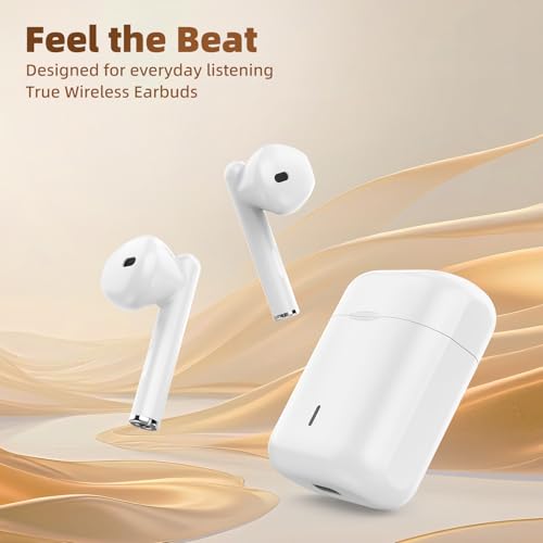 Image of Noise Cancelling Earbuds, Ear Buds Wireless Noise Cancellation, Bluetooth Earbuds TWS Ear Buds, Dual Mic, Low Latency, 30H, Fast Charging, IPX4