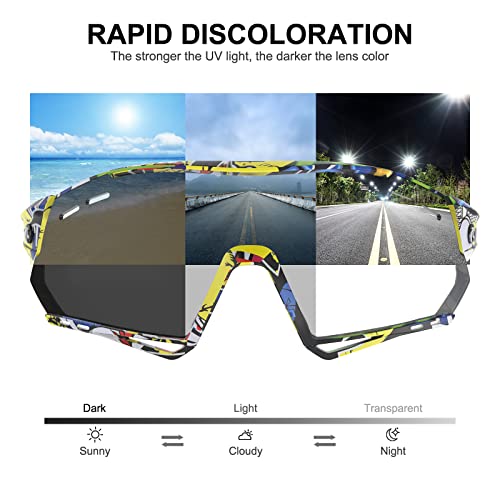 X-Tiger Photochromic Cycling Glasses For Men Women Clear Sports Sunglasses For Mtb Bike Baseball Running Uv Protection #TOP1