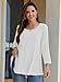 BELAROI Plus Size Tops for Women 3/4 Sleeve Comfy Tunic for Leggings Loose Casual T-Shirt(3X, White)