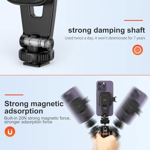 Image of Universal Magnetic Mobile Phone Holder - 360 Rotation, Strong Magnet, 1 /4 inch Interface Tripod Mount Stand for Video Recording, Photography & Vlogging (Mobile Magsafe Bracket K815)
