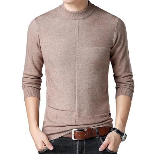 Men's Winter O Neck Slim Fit Kintted Sweaters Solid Color Long Sleeve Casaul Knit Pullover