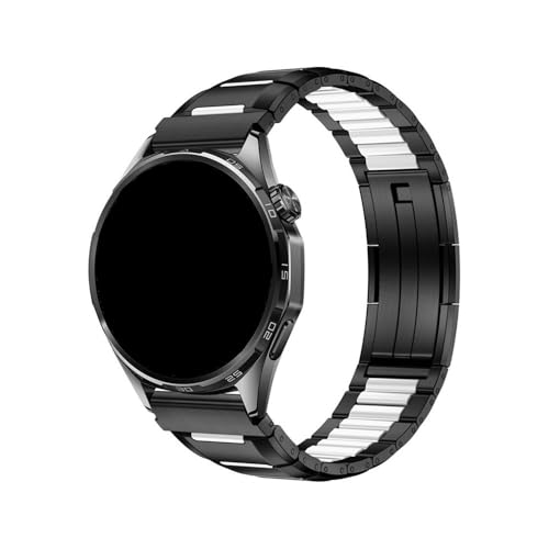 22mm�X�|�[�c�����X�e�����X�|+�S���r�W�l�X�x���g�ɓK������Huawei Watch 5/GT 6/5/4/3 Pro 46mm GT Runner 2/Amazfit Active Max/Balance 2(Black White,For Huawe