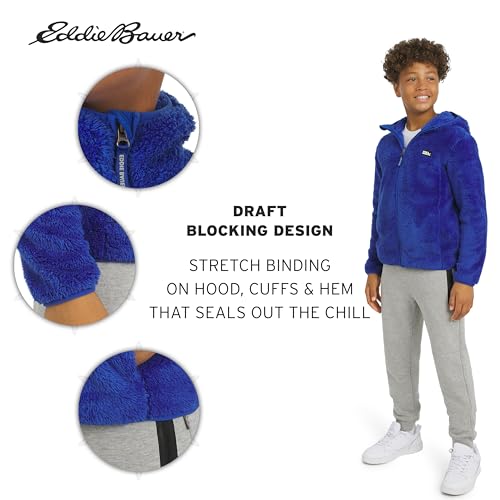 Image of Eddie Bauer Girls' Quest Plush High Pile Faux Sherpa Hooded Jacket