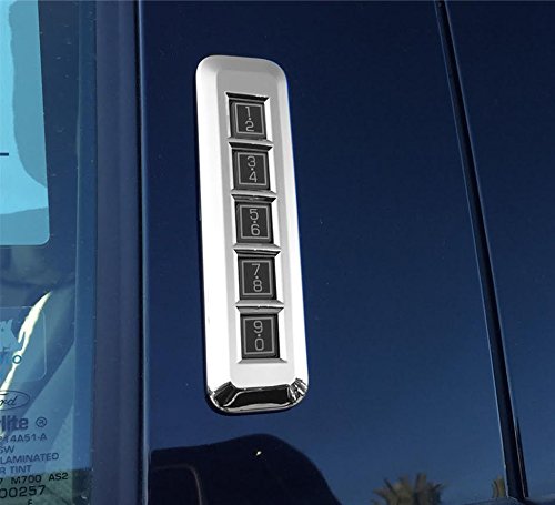 Razer Auto Truck Pillar Post Keypad Triple Chrome Plated Trim Cover (Chrome) for 2015-2016 Ford F150