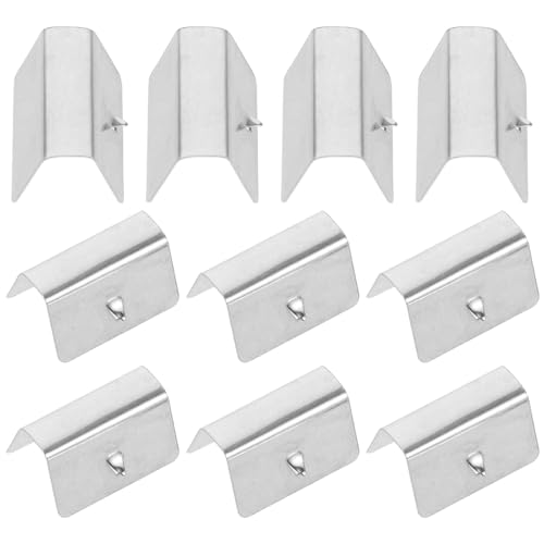 Clips para deflector de viento de coche, piezas de metal plateado para parabrisas, 10 uds