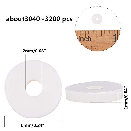 PH PandaHall 3000PCS White Clay Beads - Image 3