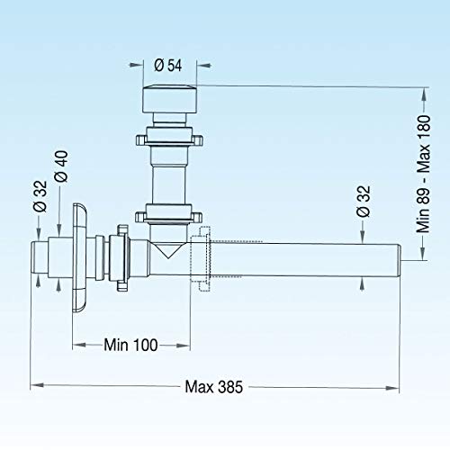 lira LIA15100 GLU Stop Siphon LIA151001, White, Bianco, Piccolo - Image 3