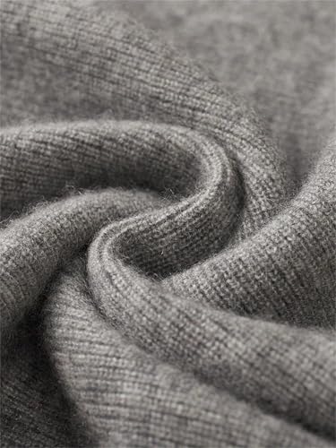 Men's Quarter-Zip Merino Wool Sweater Fall Long Sleeves Polo Collar Knitted Pullover Business2