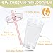oaptuza 6 Pack 16Oz Acrylic Tumbler with Straw and Lid, Reusable Iced coffee Tumbler Cup, BPA-Free Clear Plastic Straw Cup for Coffee Milk Juice Smoothie