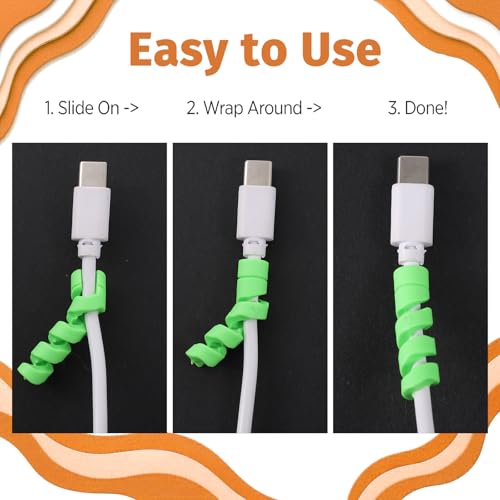 35 Stück Kabelschutz Ladekabel Schutz Spirale Knickschutz Kabel für Ladegerät Alle Handys Mauskabel USB-Kabel(5 Farbe)