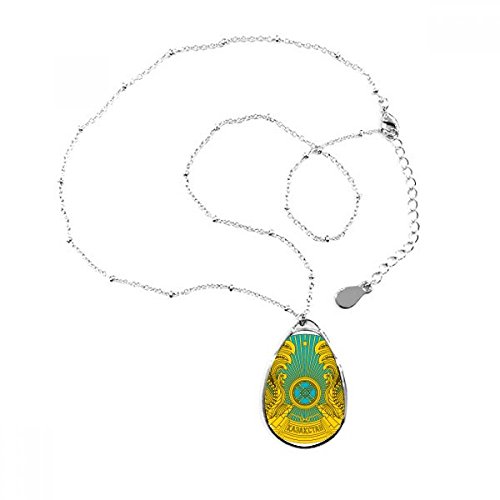 Collier Kazakhstan idée cadeau idéale avec son pendentif emblème national goutte