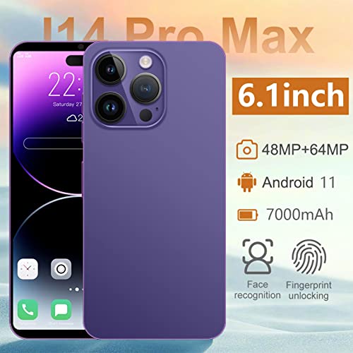 Ariarly Unlocked Smartphones I14 Pro Max Android Smart Phone 4+64Gb Cell Phone 7000 Mah High Capacity Battery Support 5G Dual Band Wifi With Face Recognition #TOP1